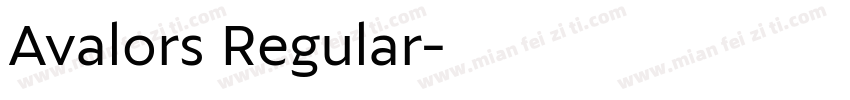 Avalors Regular字体转换